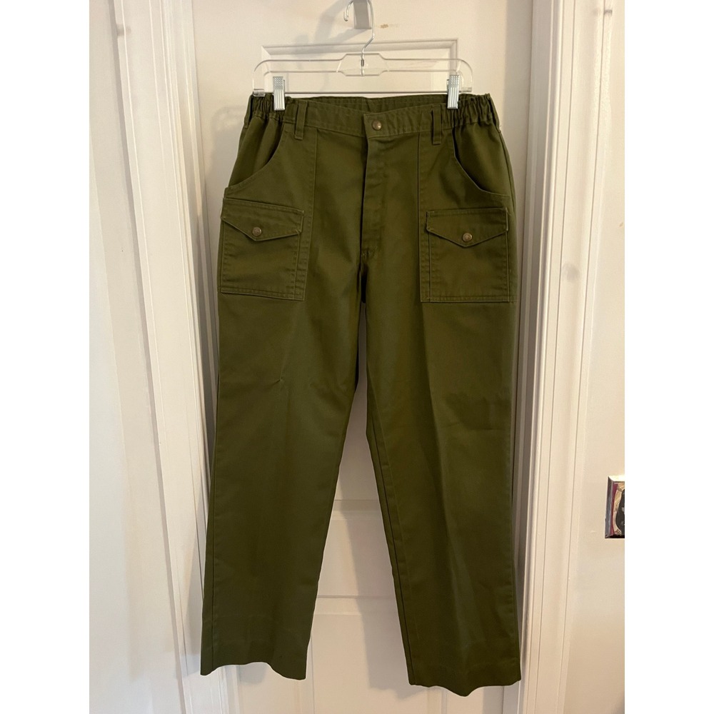 Vintage Boy Scouts of America BSA Olive Green Uniform Pants